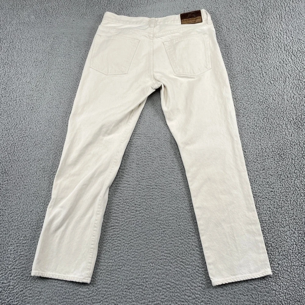 J.Crew Jeans Mens 32x30 Off-White 770 Straight Fit Made in USA 100% Cotton